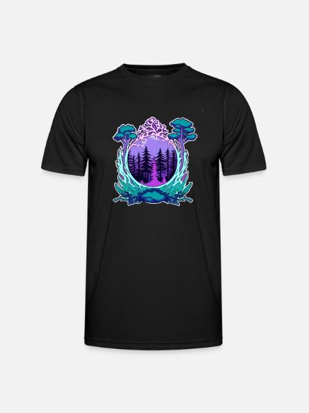 Window to Nature - Men's Functional T-Shirt - black