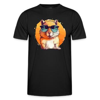 Mimi the gerbil - Men's Functional T-Shirt - black - Front - AI Model Male 178 dark (178cm)