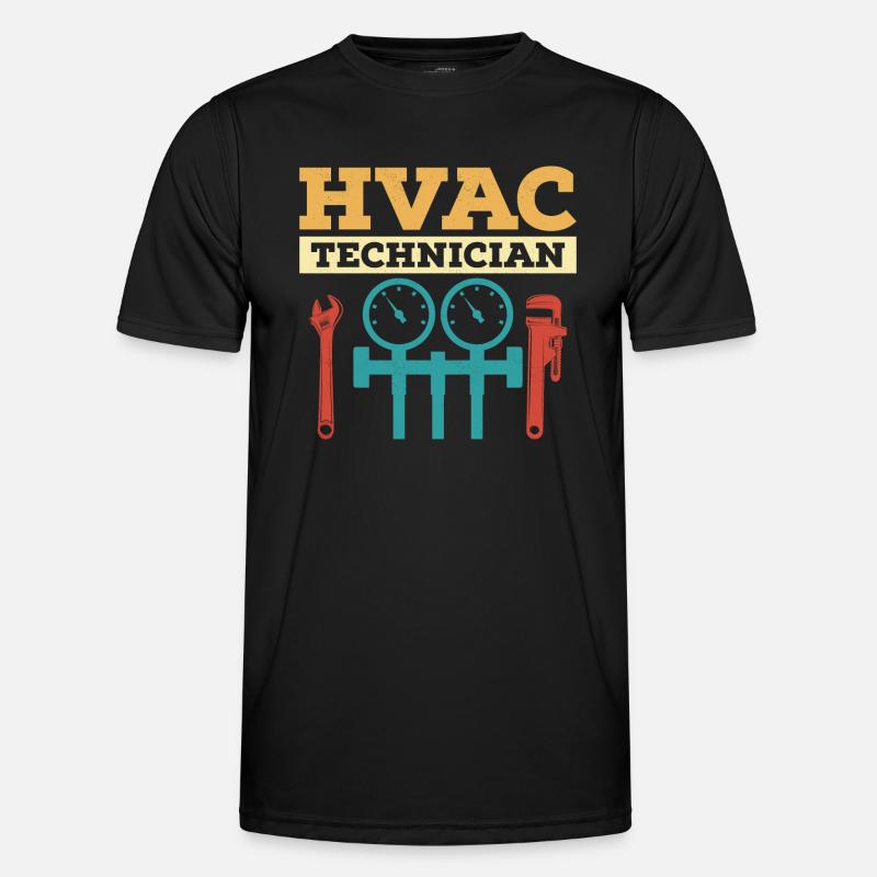 HVAC Technician AC Tech Installer - Männer Funktions-T-Shirt - Schwarz