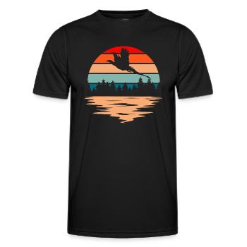 Pheasant retro South Dakota - Men's Functional T-Shirt - black - Front - AI Model Male 178 dark (178cm)