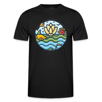 Marine Conservation - Men's Functional T-Shirt - black - Front - AI Model Male 178 dark (178cm)