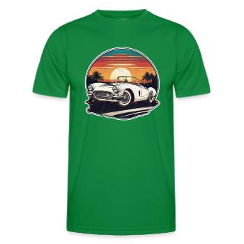 Oldtimer Sonnenuntergang - Männer Funktions-T-Shirt - Kelly Green - Vorne - AI Model Male 178 dark (178cm)
