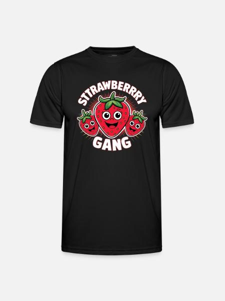 Strawberry Gang - Team Strawberry Picker - Men's Functional T-Shirt - black