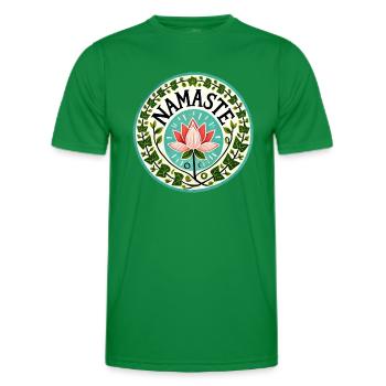 Namaste - Men's Functional T-Shirt - kelly green - Front - AI Model Male 178 dark (178cm)