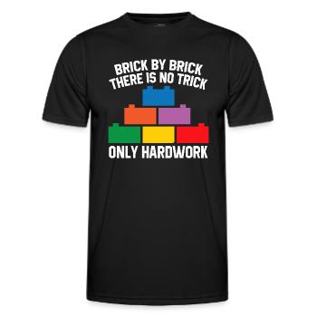 Brick Builder Brick Building Master Builder - Men's Functional T-Shirt - black - Front - AI Model Male 178 dark (178cm)