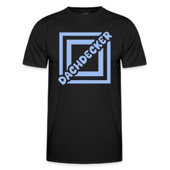 Roofer - Men's Functional T-Shirt - black - Front - AI Model Male 178 dark (178cm)