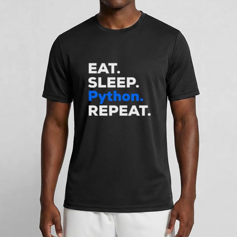 Eat Sleep Python Repeat T-shirt sport Homme
