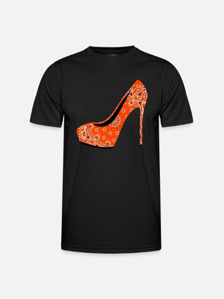 Chaussure à talons hauts - T-shirt sport Homme - noir