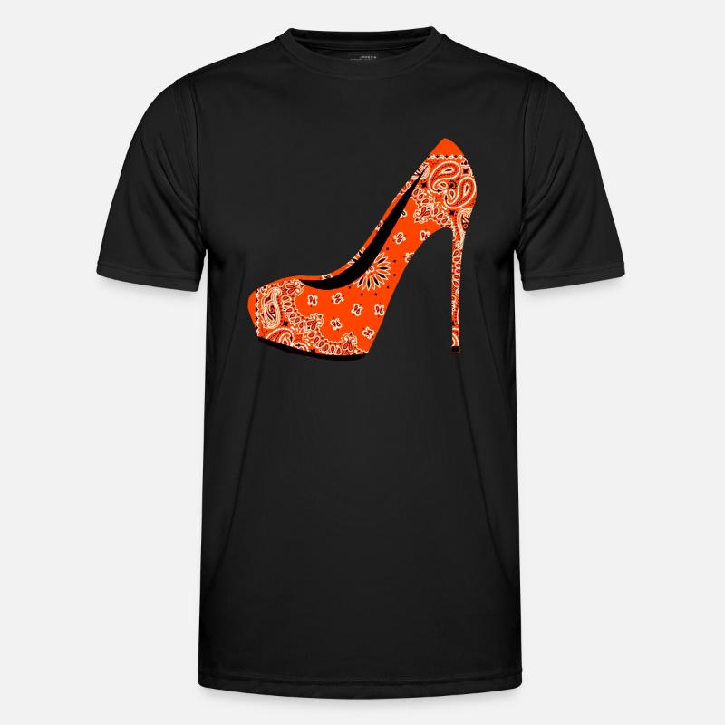 Stöckelschuh - Männer Funktions-T-Shirt - Schwarz