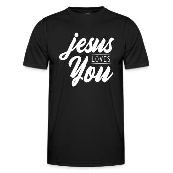 Proverbes chrétiens - T-shirt sport Homme - noir - Devant - AI Model Male 178 dark (178cm)