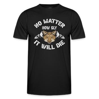 Conception de coyote pour les réacteurs de coyote - T-shirt sport Homme - noir - Devant - AI Model Male 178 dark (178cm)