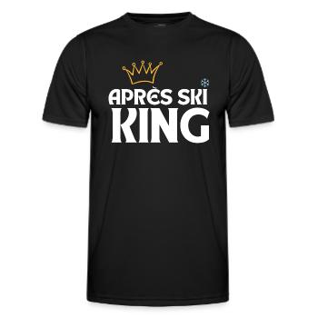 Aprés Ski King - T-shirt sport Homme - noir - Devant - AI Model Male 178 dark (178cm)