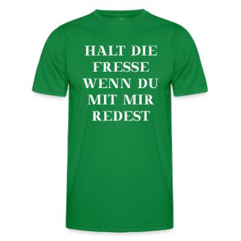 Fresse lustig Geschenkidee - Männer Funktions-T-Shirt - Kelly Green - Vorne - AI Model Male 178 dark (178cm)
