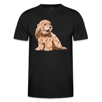 Cadeau de chien Cockapoo - T-shirt sport Homme - noir - Devant - AI Model Male 178 dark (178cm)