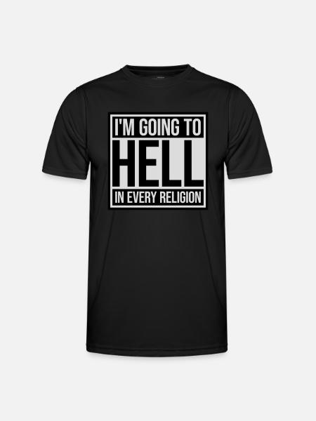 in going to hell - Men's Functional T-Shirt - black