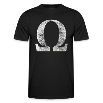 Signe Oméga - T-shirt sport Homme - noir - Devant - AI Model Male 178 dark (178cm)