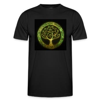 Arbre de vie celtique - T-shirt sport Homme - noir - Devant - AI Model Male 178 dark (178cm)