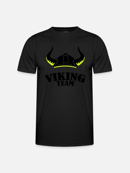 viking team - Männer Funktions-T-Shirt - Schwarz