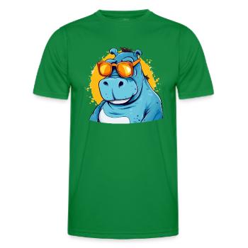 Bob das Nilpferd - Männer Funktions-T-Shirt - Kelly Green - Vorne - AI Model Male 178 dark (178cm)