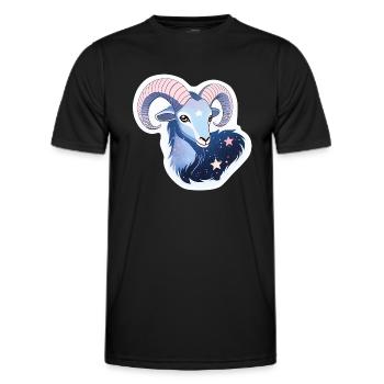 Sternzeichen Steinbock - Männer Funktions-T-Shirt - Schwarz - Vorne - AI Model Male 178 dark (178cm)