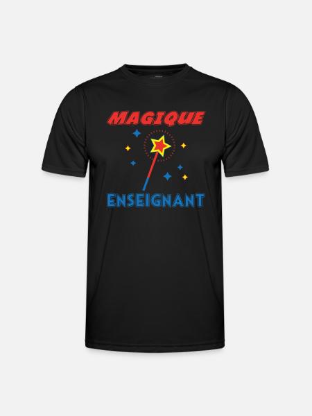 MAGIQUE ENSEIGNANT - T-shirt sport Homme - noir