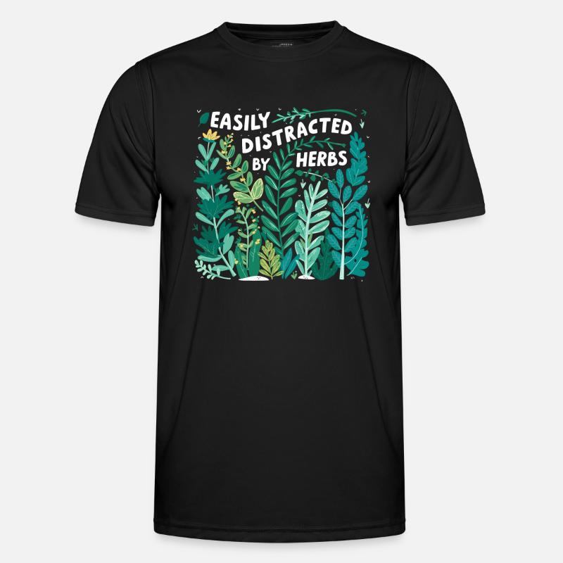 Herb lover: Easily distracted - Men's Functional T-Shirt - black