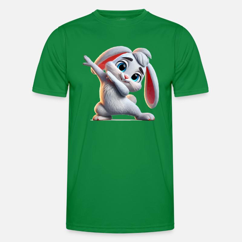 Bunny Dabbing Comic Men's Functional T-Shirt