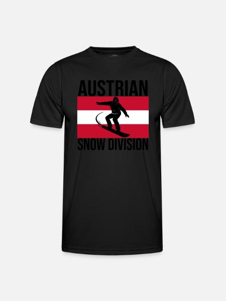 Austrian Snow Division Snowboard Tee - Men's Functional T-Shirt - black