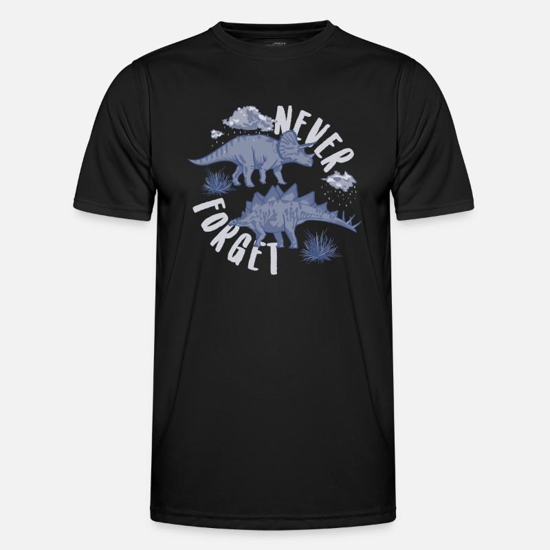 Never forget blau - Männer Funktions-T-Shirt - Schwarz