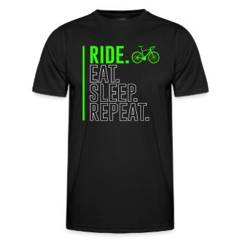 Fahrrad Radsport Spruch Geschenk lustige Sprüche - Männer Funktions-T-Shirt - Schwarz - Vorne - AI Model Male 178 dark (178cm)