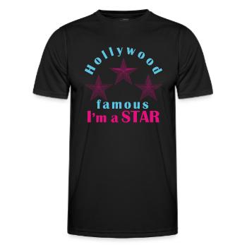 Hollywood star - Men's Functional T-Shirt - black - Front - AI Model Male 178 dark (178cm)