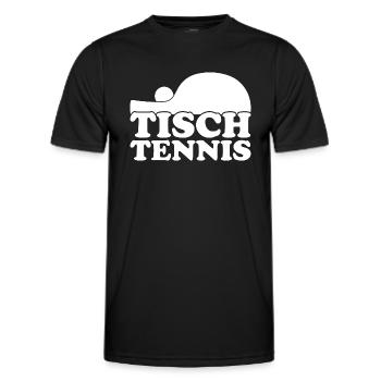 Aufschlag Tischtennisball Tischtennisspieler - Männer Funktions-T-Shirt - Schwarz - Vorne - AI Model Male 178 dark (178cm)