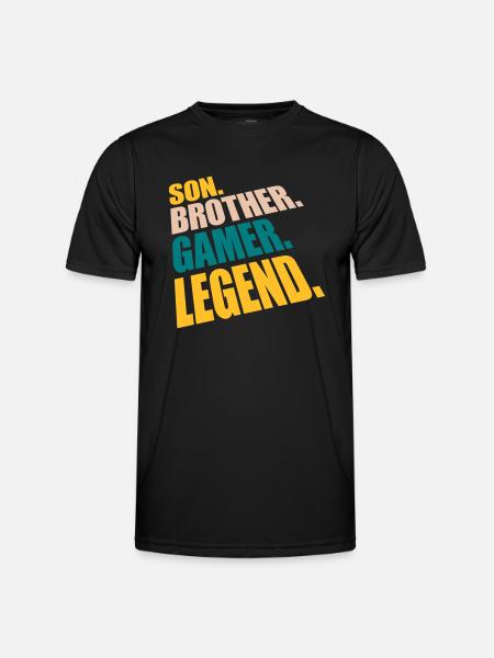 Son Brother Gamer Legend - Men's Functional T-Shirt - black
