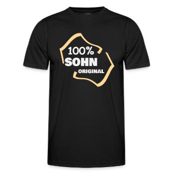 Sohn - Männer Funktions-T-Shirt - Schwarz - Vorne - AI Model Male 178 dark (178cm)