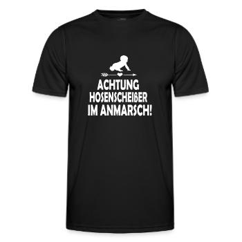 Schwangerschaft - Männer Funktions-T-Shirt - Schwarz - Vorne - AI Model Male 178 dark (178cm)