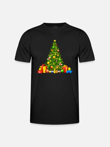 Weihnachtsbaum - Männer Funktions-T-Shirt - Schwarz