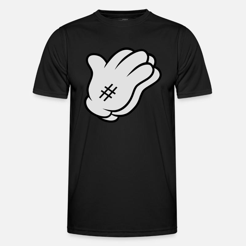 Comic Hand Pray - Men's Functional T-Shirt - black