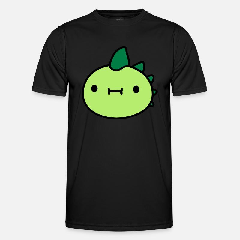 dinosaur head face - Men's Functional T-Shirt - black