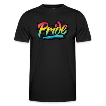 Pride LGBT Gay Queer Gender CSD Party - T-shirt sport Homme - noir - Devant - AI Model Male 178 dark (178cm)