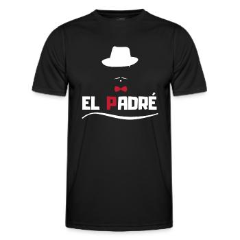 El padre cadeau papa - T-shirt sport Homme - noir - Devant - AI Model Male 178 dark (178cm)