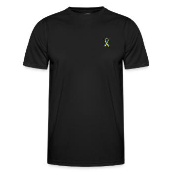 Ruban en solidarité avec l’Ukraine - T-shirt sport Homme - noir - Devant - AI Model Male 178 dark (178cm)