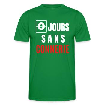 zéro jours sans connerie - T-shirt sport Homme - vert - Devant - AI Model Male 178 dark (178cm)