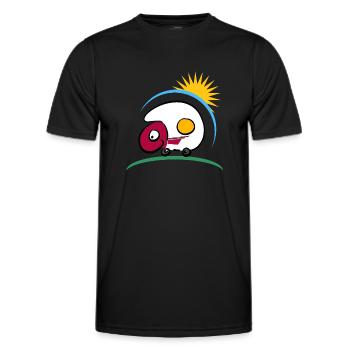 Boîte résidentielle - T-shirt sport Homme - noir - Devant - AI Model Male 178 dark (178cm)