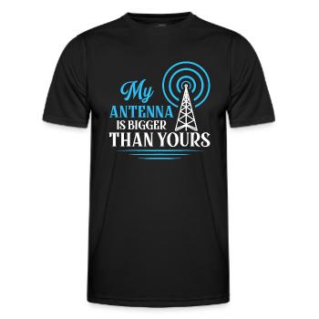My Antenna Is Bigger Than Yours Operator Amateur - Men's Functional T-Shirt - black - Front - AI Model Male 178 dark (178cm)