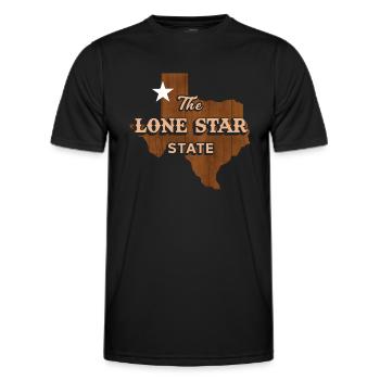 Lone Star Texas Design für stolze Texaner - Männer Funktions-T-Shirt - Schwarz - Vorne - AI Model Male 178 dark (178cm)