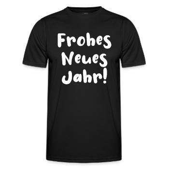 Frohes Neues Jahr - Männer Funktions-T-Shirt - Schwarz - Vorne - AI Model Male 178 dark (178cm)