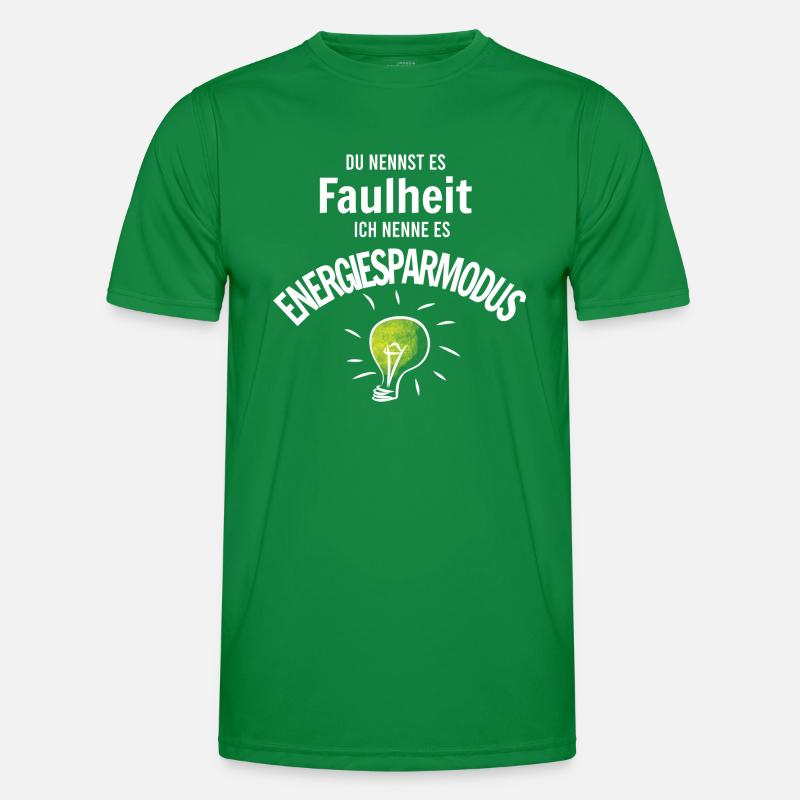 Faulheit oder Energiesparmodus Männer Funktions-T-Shirt