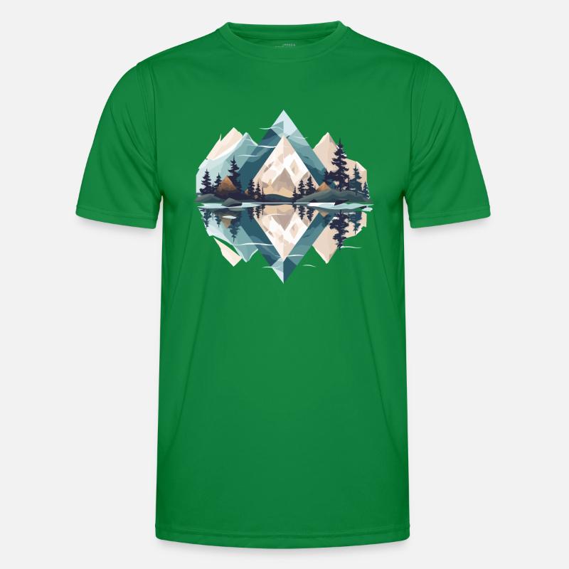 Minimalistic Mountains Men's Functional T-Shirt