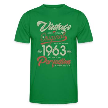 1963 anniversaire vintage 60 ans - T-shirt sport Homme - vert - Devant - AI Model Male 178 dark (178cm)