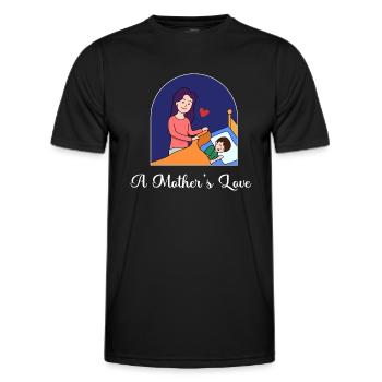Mother's Day Love Design - Men's Functional T-Shirt - black - Front - AI Model Male 178 dark (178cm)